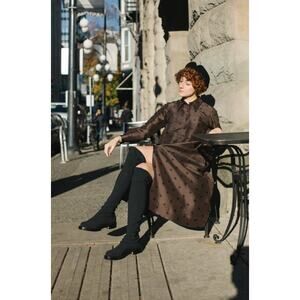 Rachel Comey Black Stretch Height Over the Knee Combat Stacked Boots Size 6